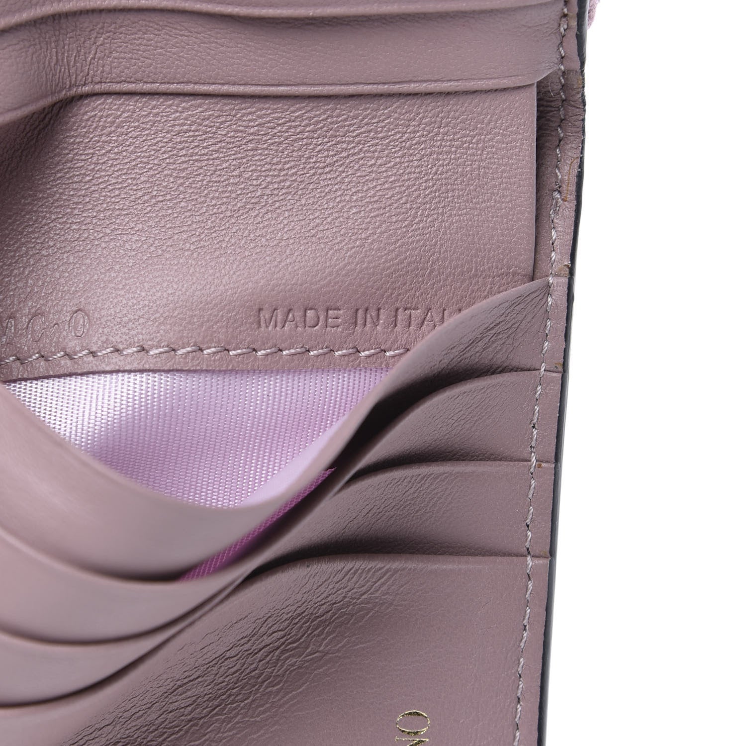 Valentino Garavani Metallic Wrinkled Lambskin Rockstud Spike Compact Zip Around Wallet Lipstick 7 of 7