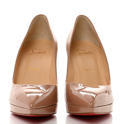 Christian Louboutin Patent Pigalle Plato 100 Pumps 37.5 Nude 2 of 8