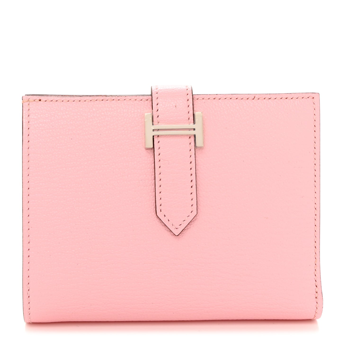 Chevre Mysore Bearn Compact Wallet Rose Sakura