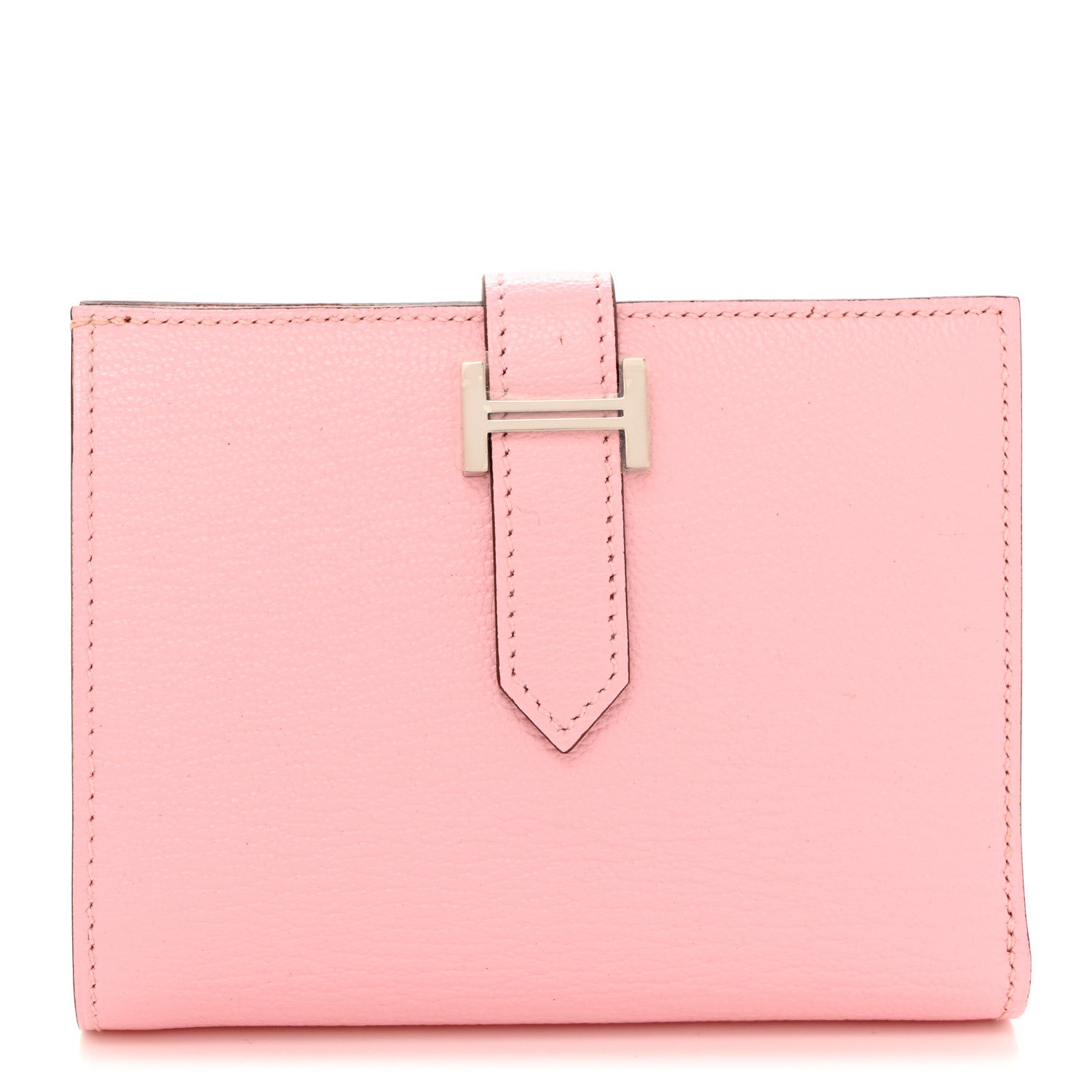 Hermes Chevre Mysore Bearn Compact Wallet Rose Sakura 1 of 8