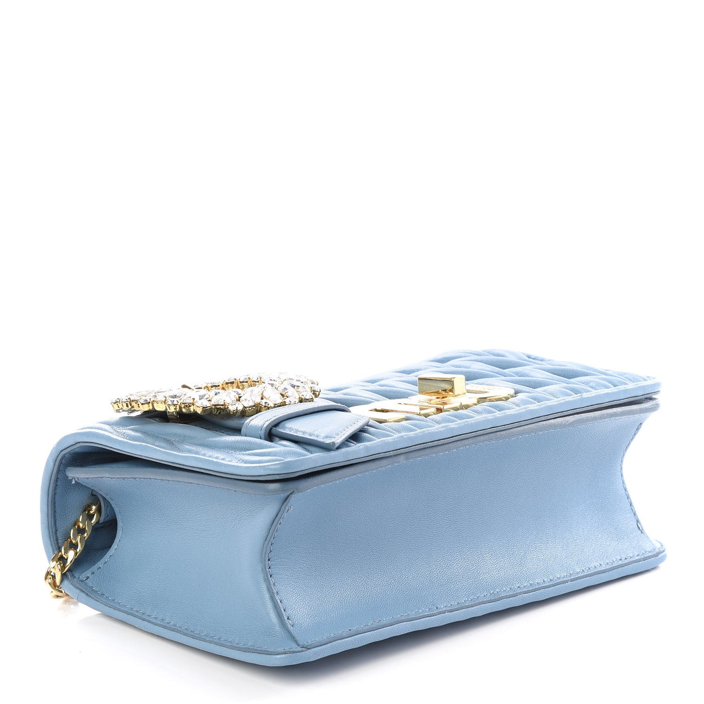 Matelasse Crystal Embellished Shoulder Bag Astrale