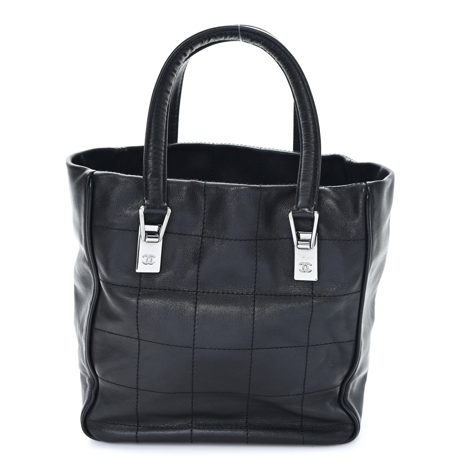 Chanel Lambskin Square Stitched Tote Black 1 of 10