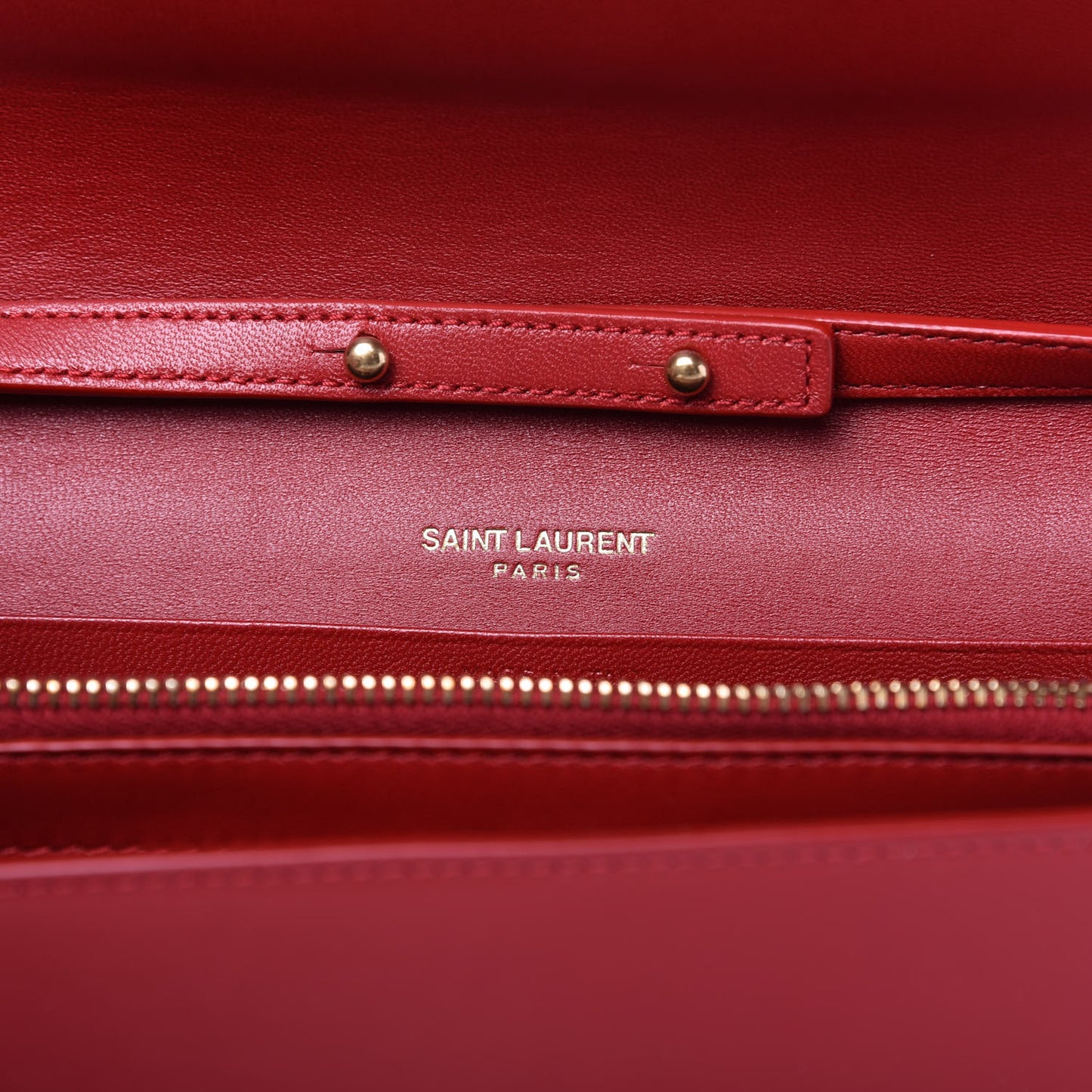 Patent Calfskin Monogram Kate Wallet On Chain Red