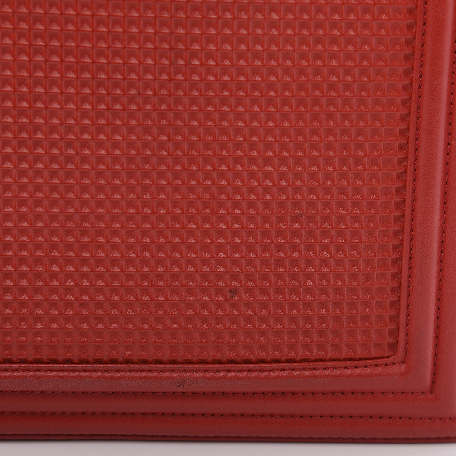 Chanel Lambskin Embossed New Medium Boy Cube Flap Red 16 of 21