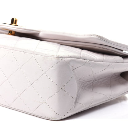 Chanel Lambskin Quilted Medium Double Flap White 7 of 15