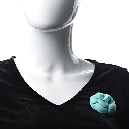 Chanel Lambskin Camellia Brooch Green 2 of 5