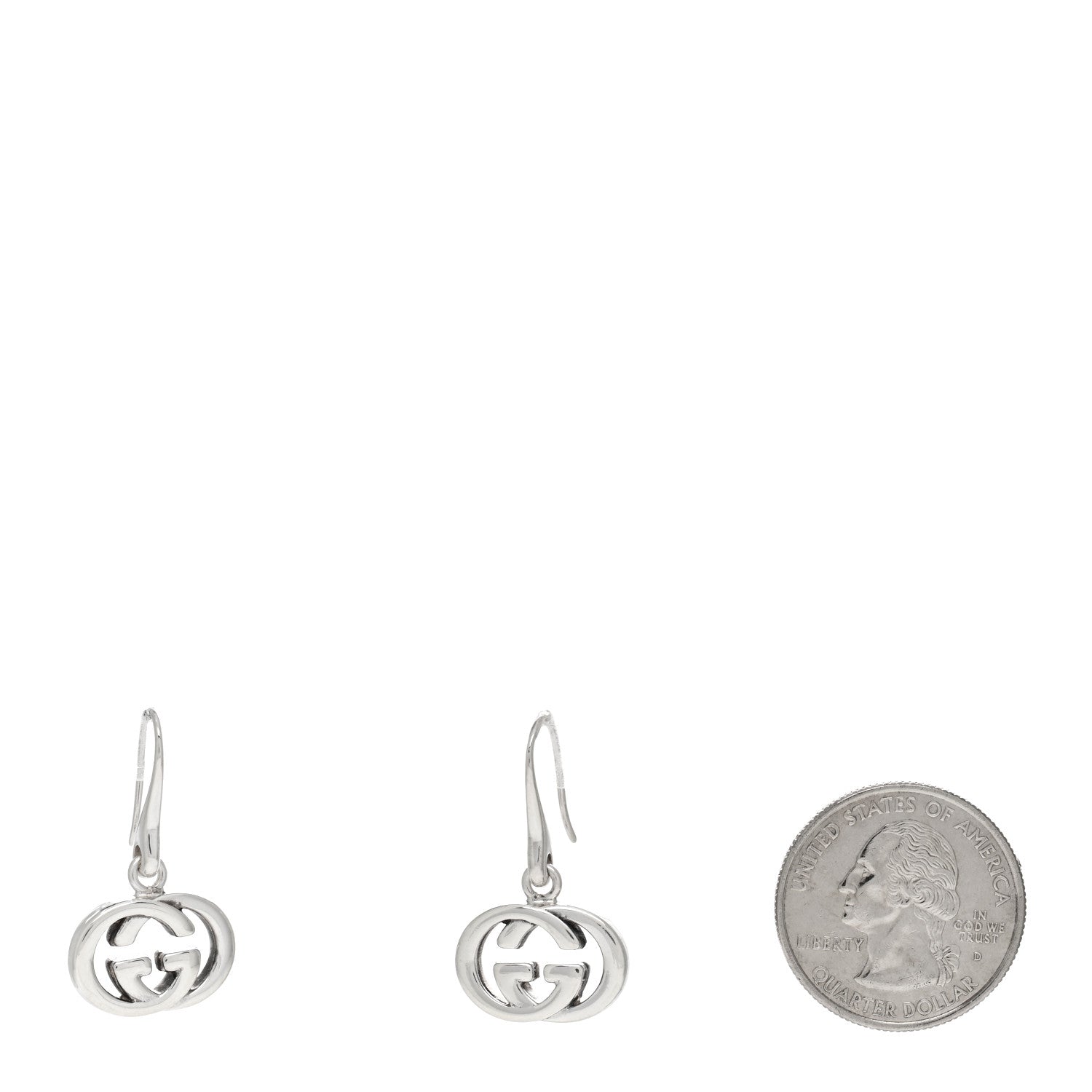 Gucci Sterling Silver Britt Drop Earrings 2 of 3