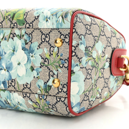 Gucci GG Supreme Monogram Blooms Small Boston Beige Blue Navy Hibiscus Red 10 of 11