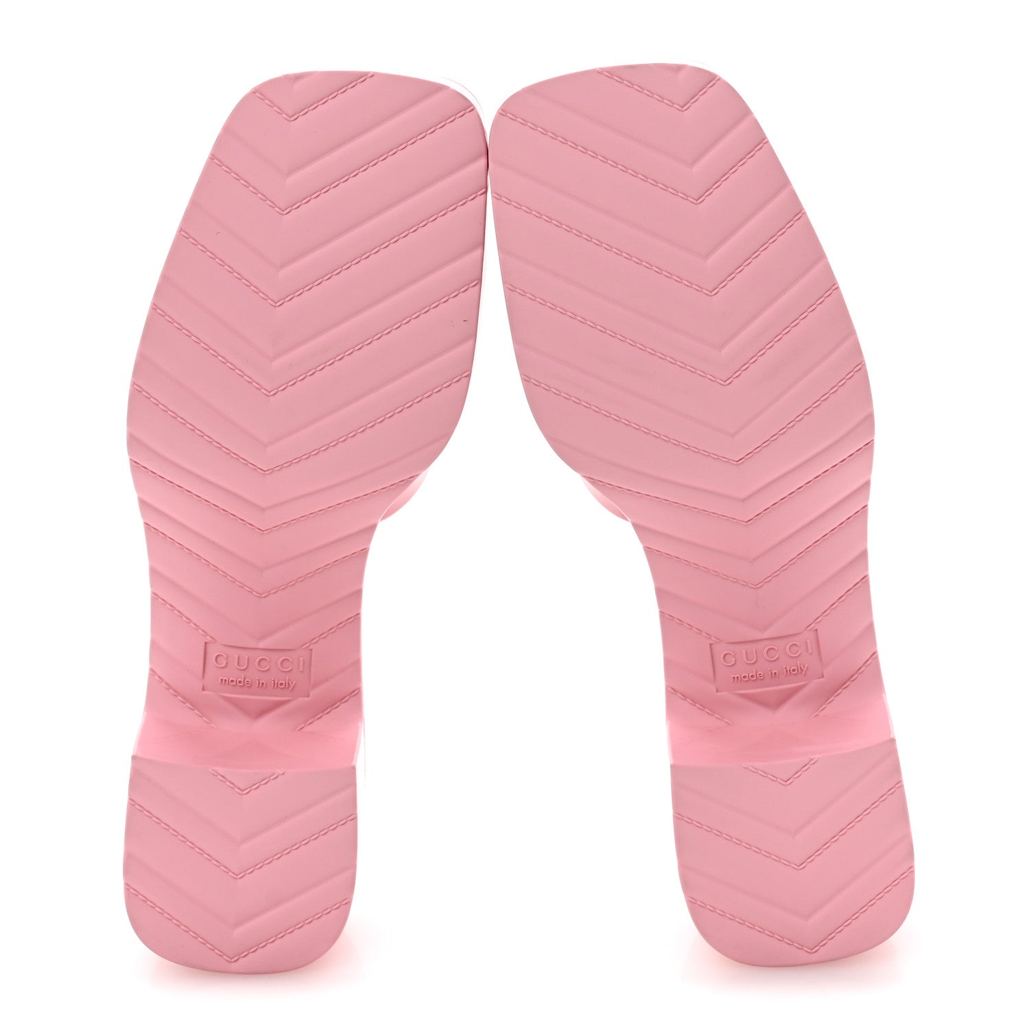 Gucci Rubber Gucci Logo Womens Platform 20/60mm Slide Sandals 37 Wild Rose 6 of 9
