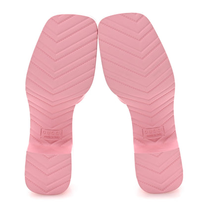 Gucci Rubber Gucci Logo Womens Platform 20/60mm Slide Sandals 37 Wild Rose 6 of 9