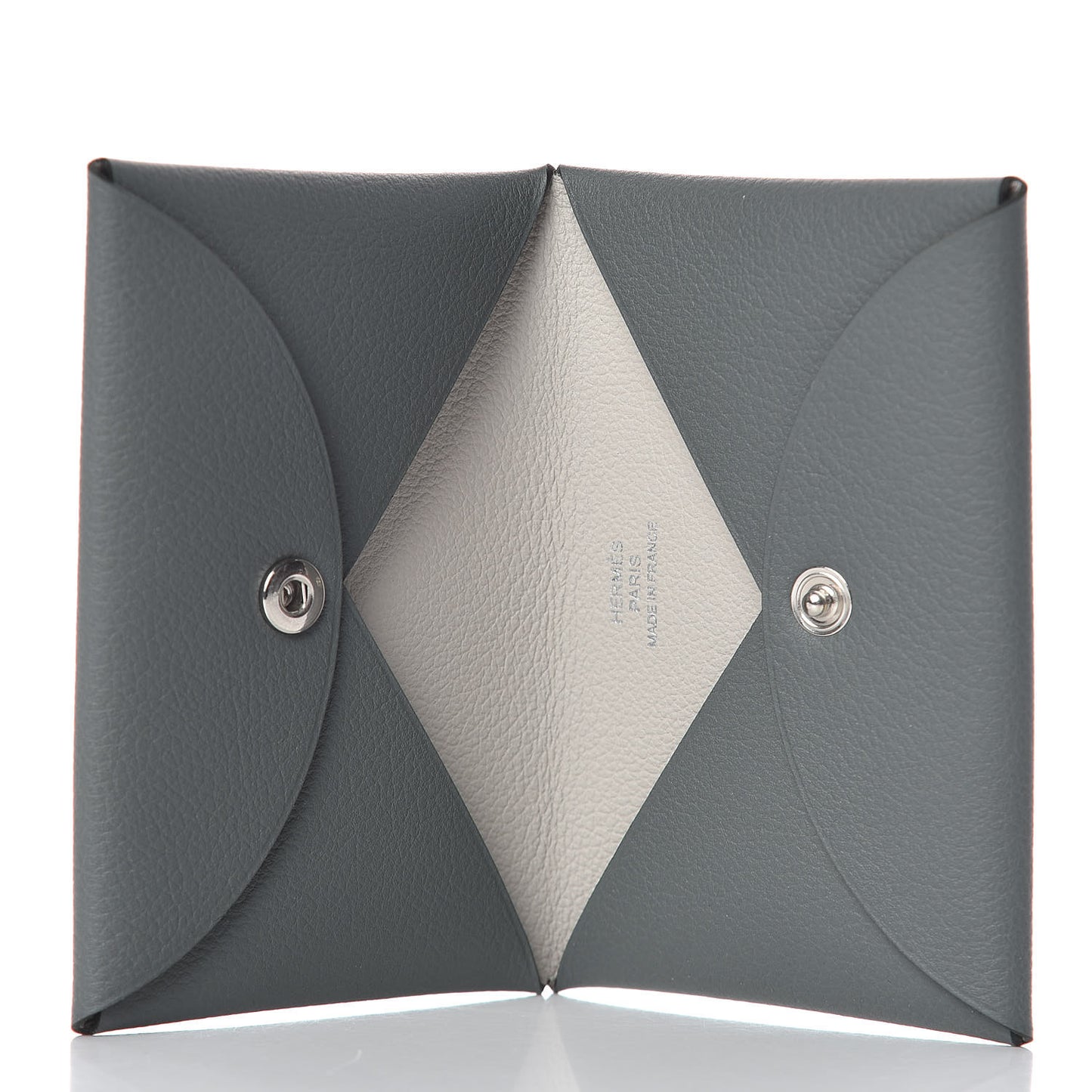 Evercolor Calvi Verso Card Case Vert Amande Gris Perle