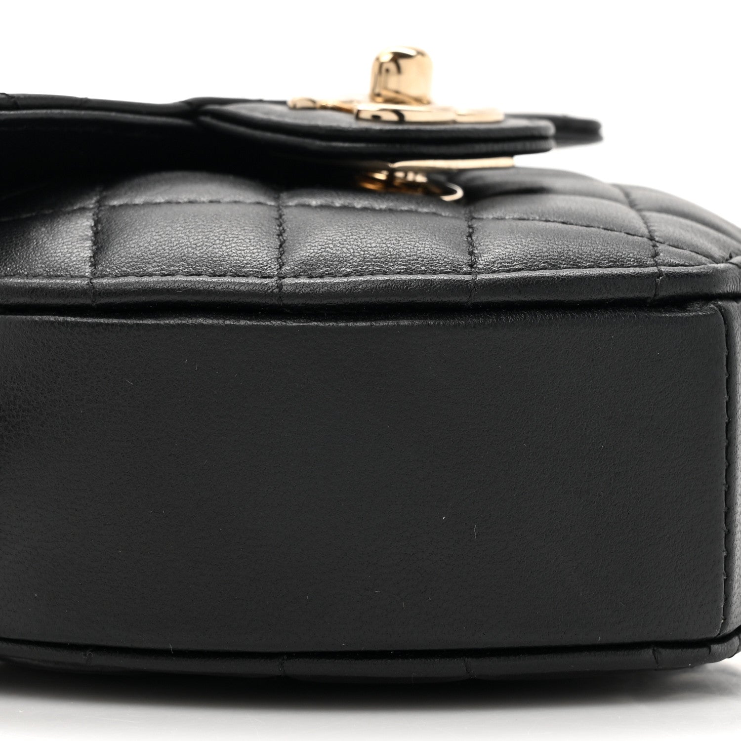 Chanel Lambskin Quilted CC In Love Heart Clutch With Chain Black 10 of 10