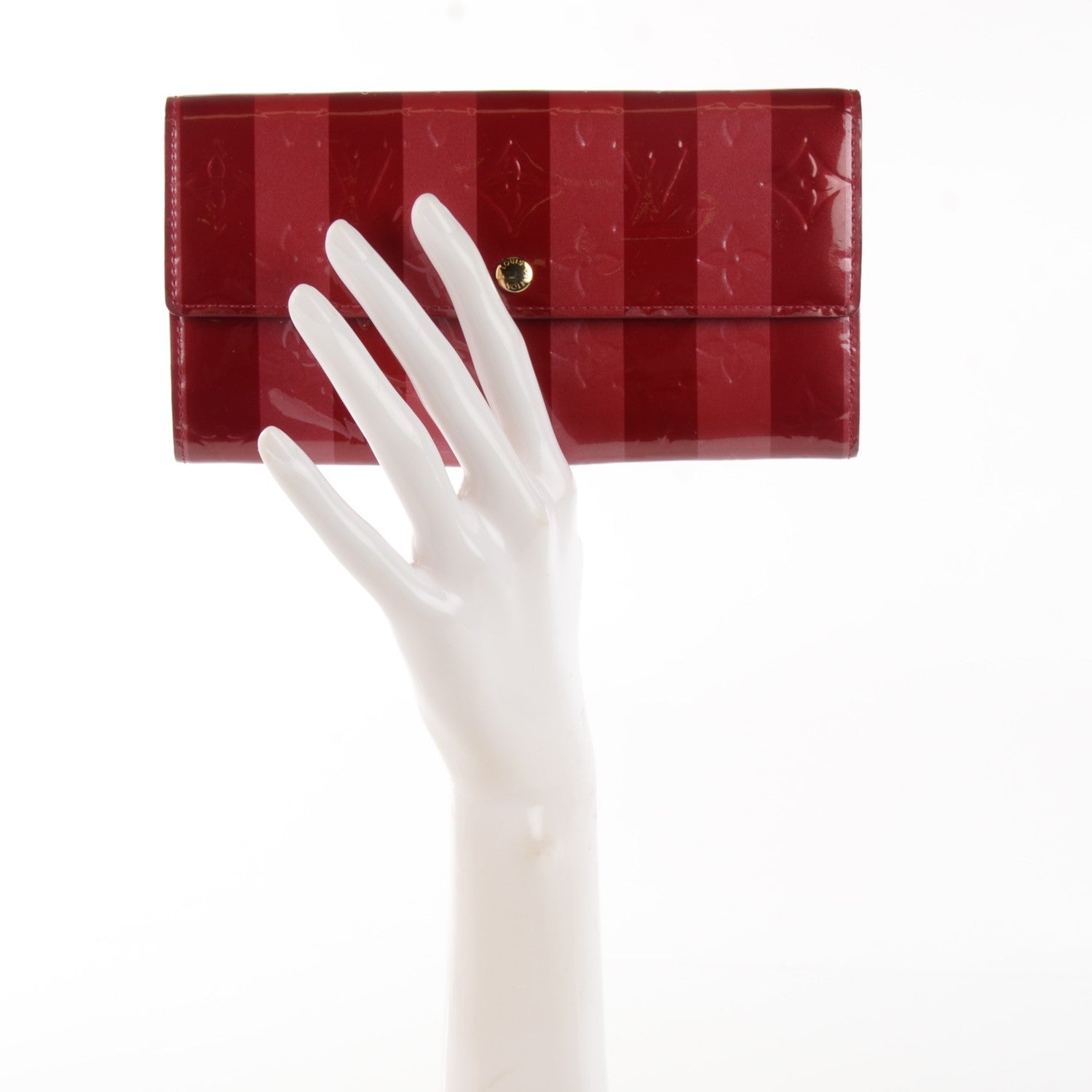 Louis Vuitton Vernis Rayures Sarah Wallet Pomme D'Amour 2 of 11
