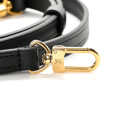 Louis Vuitton Calfskin Reverse Monogram Giant Double Zip Pochette Strap Black 3 of 5