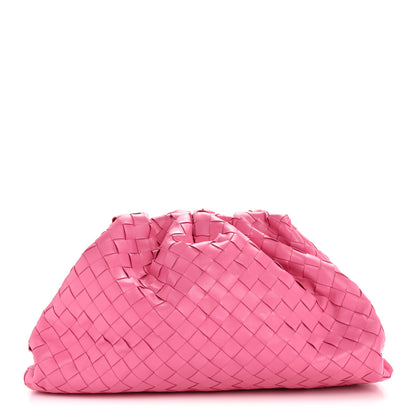 Bottega Veneta Nappa Maxi Intrecciato The Pouch Oversized Clutch Pink 1 of 10