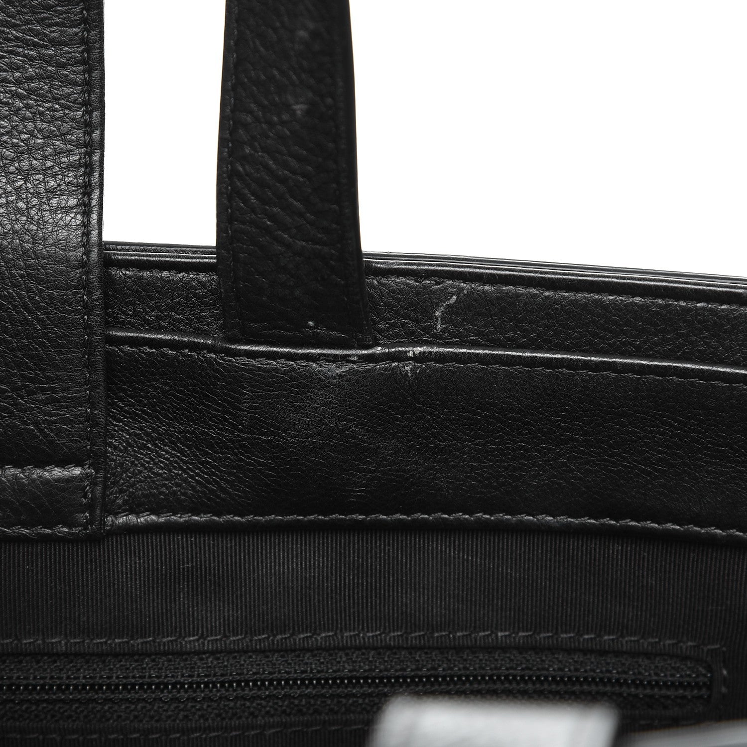 Chanel Calfskin Stitched Large Straight Lines Shopping Tote Black 11 of 13