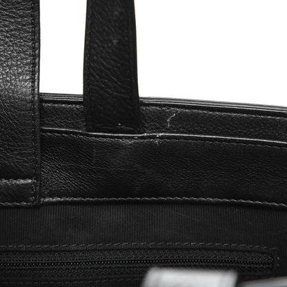 Chanel Calfskin Stitched Large Straight Lines Shopping Tote Black 11 of 13