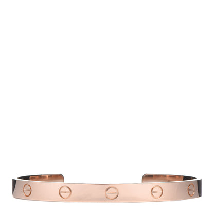 Cartier 18K Pink Gold LOVE Cuff Bracelet 19 1 of 4