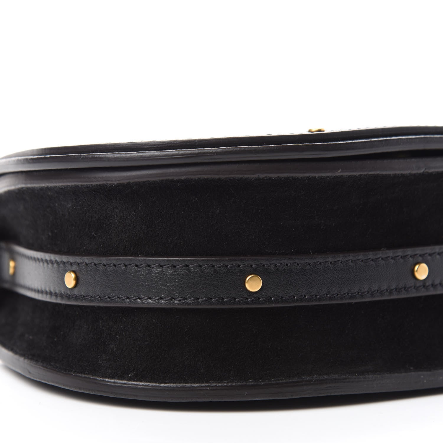 Chloe Calfskin Suede Small Nile Bracelet Bag Black 6 of 10