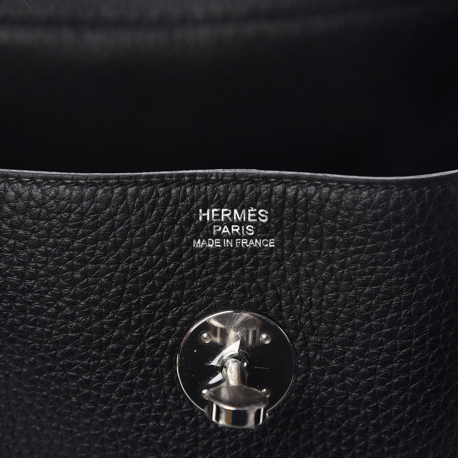 Hermes Taurillon Clemence Lindy 30 Black 6 of 9