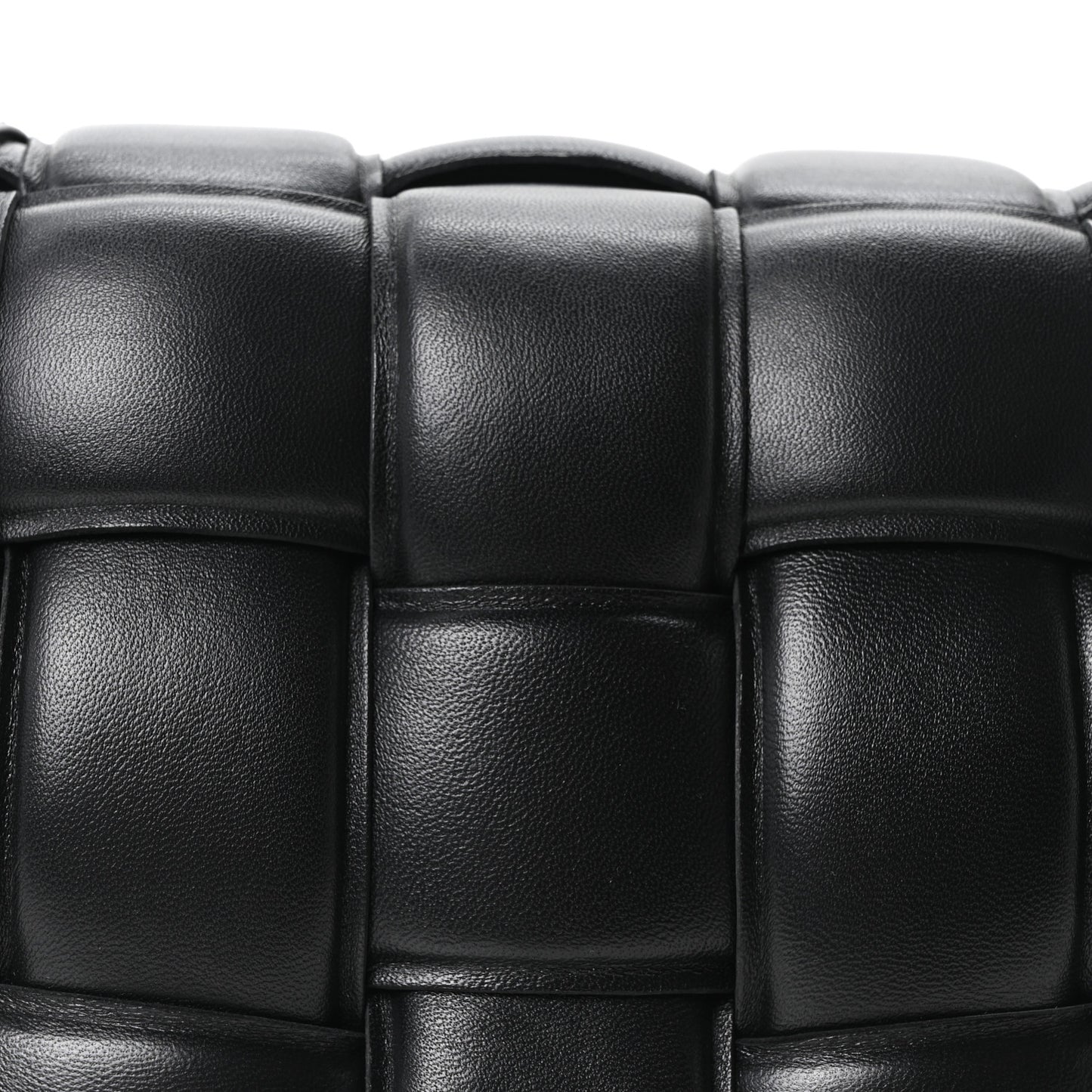 Nappa Maxi Intreccio Padded Cassette Crossbody Bag Black