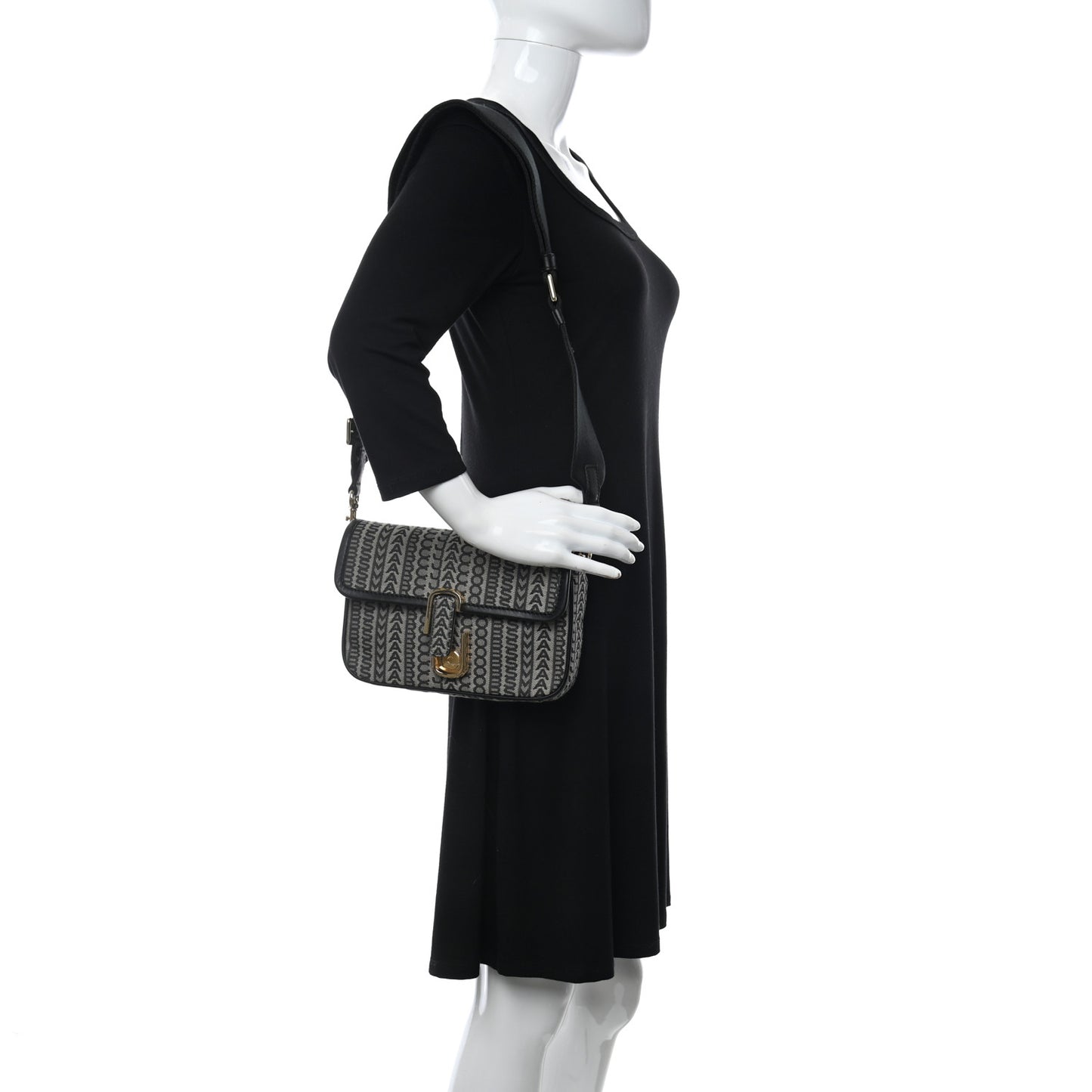 Cotton Jacquard The Monogram J Marc Shoulder Bag Beige Multi