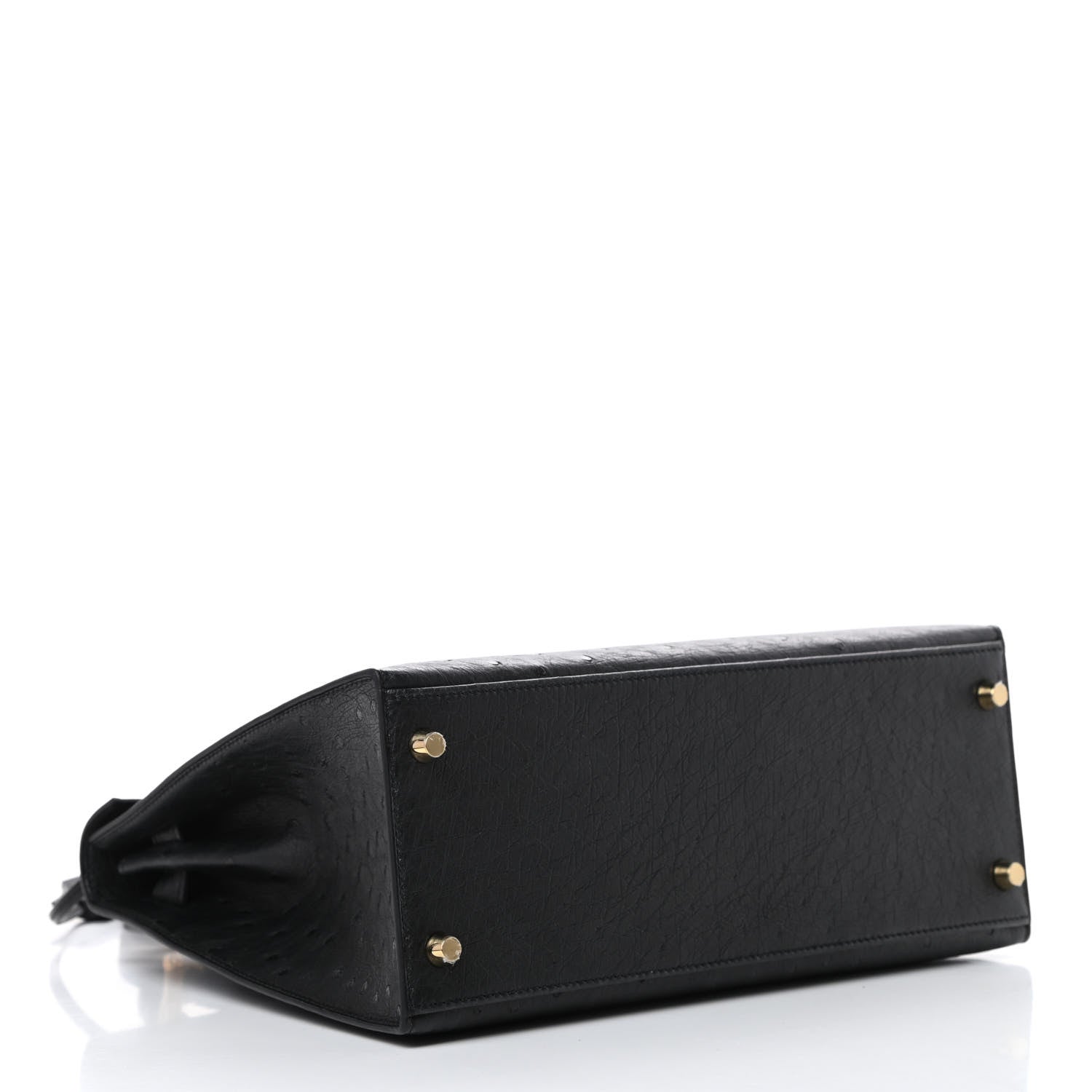 Hermes Ostrich Kelly Sellier 28 Black 4 of 13