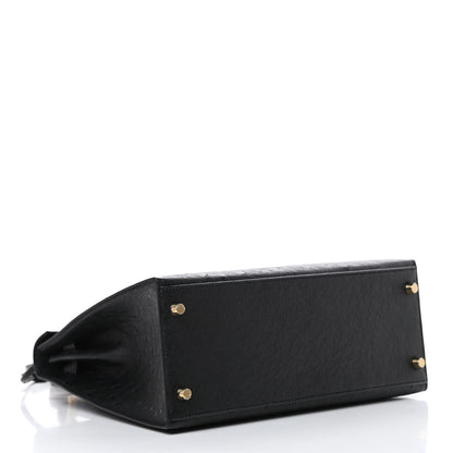 Hermes Ostrich Kelly Sellier 28 Black 4 of 13