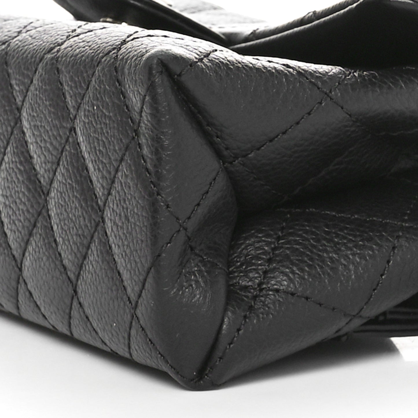 Grained Calfskin Quilted 2.55 Reissue Flap Belt Bag Clutch  Black