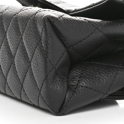 Chanel Grained Calfskin Quilted 2.55 Reissue Flap Belt Bag Clutch  Black 10 of 10