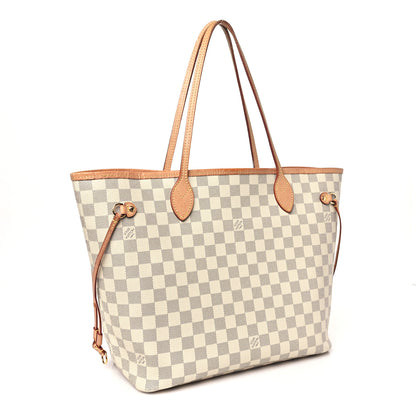 Louis Vuitton Damier Azur Neo Neverfull MM Rose Ballerine 4 of 13