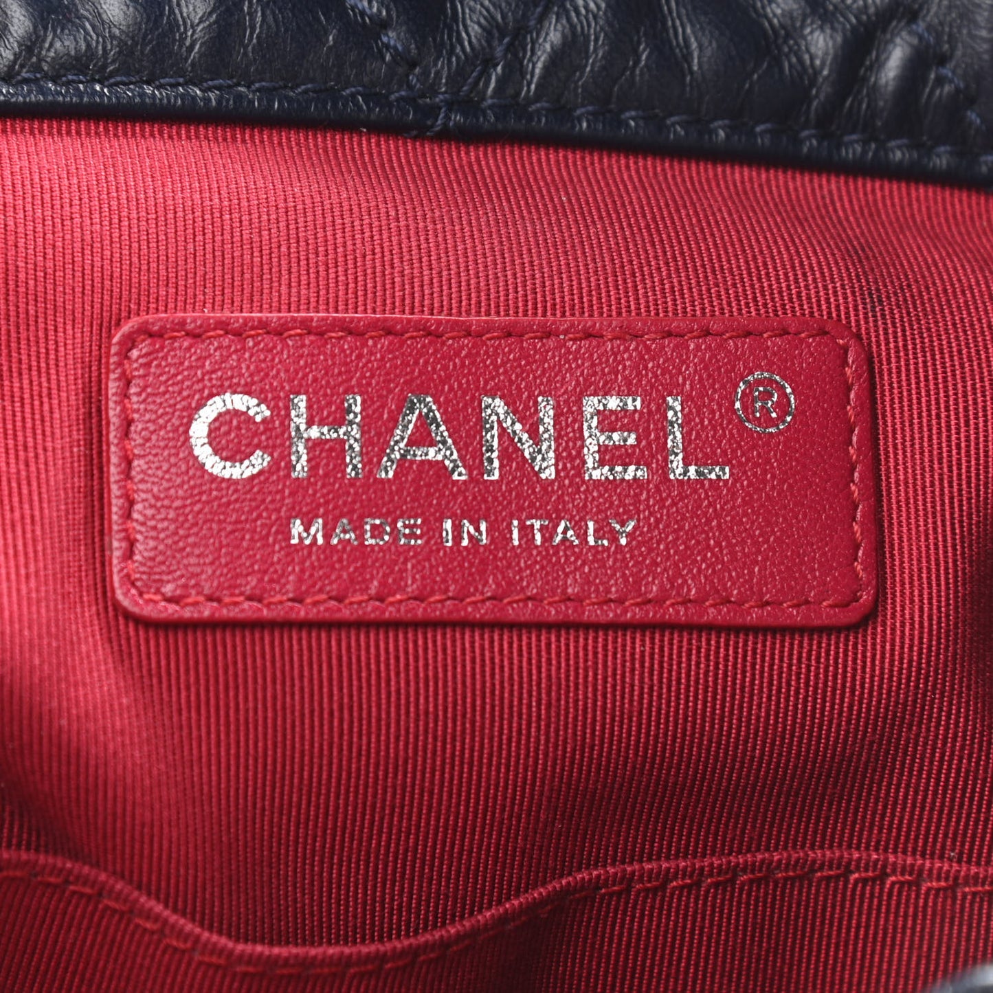 Aged Calfskin Quilted Small Gabrielle Backpack Blue Black