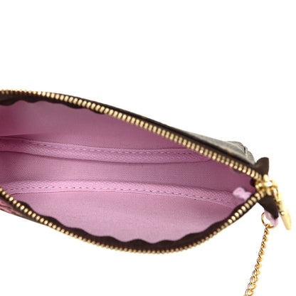 Louis Vuitton Monogram 2021 Christmas Animation Japanese Garden Mini Pochette Accessories Wisteria Pink 6 of 10