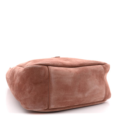 Saint Laurent Suede Calfskin Small Le 5 A 7 Soft Hobo Barley Pink 4 of 11