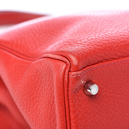 Hermes Taurillon Clemence Retourne Kelly 35 Rouge Garance 30 of 35