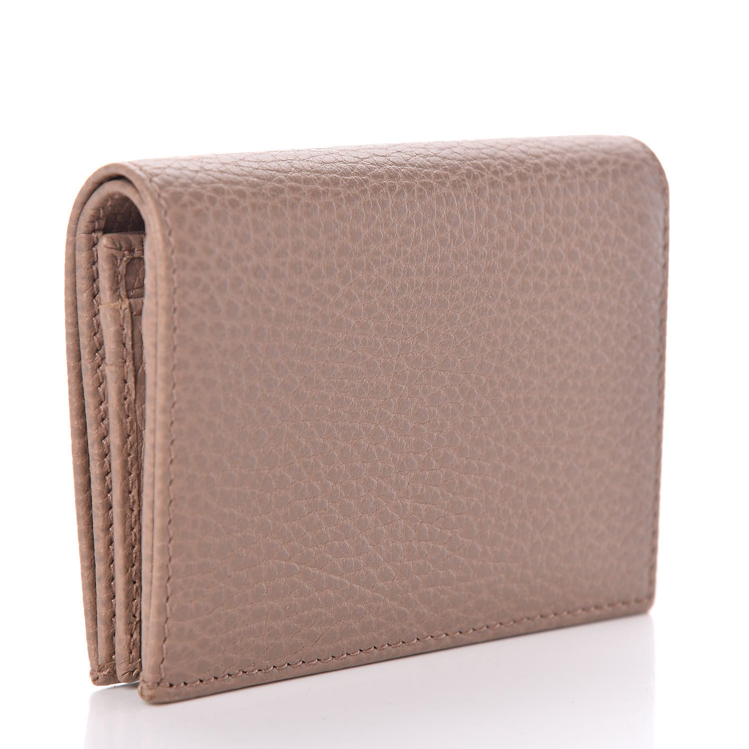 Gucci Pebbled Calfskin GG Marmont Card Case Porcelain Rose 3 of 6