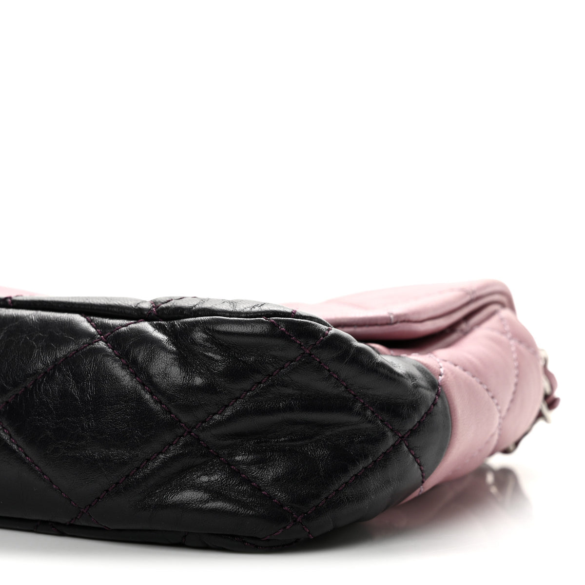 Chanel Lambskin Quilted Bi-Color Medium Single Flap Light Purple 10 of 12