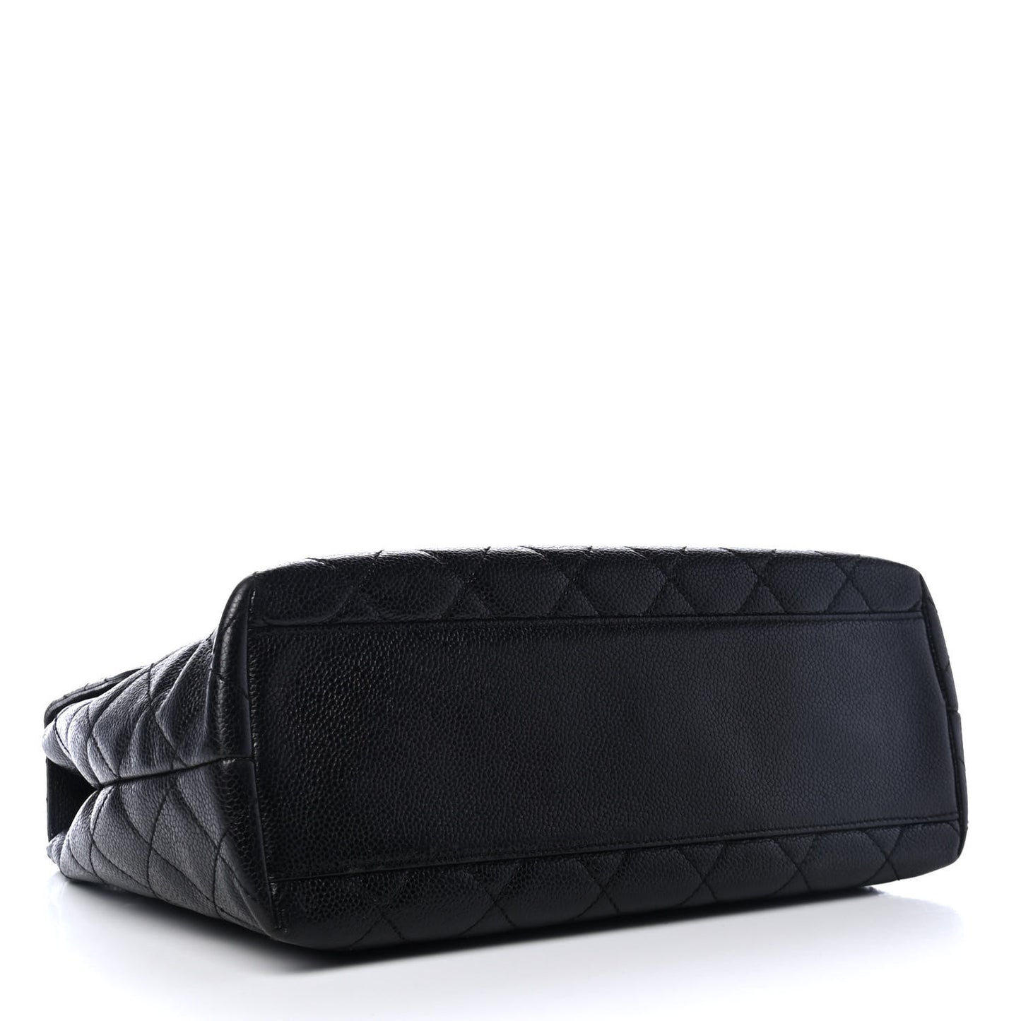 Caviar Quilted Jumbo Kelly Flap Black