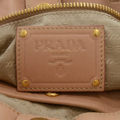Prada Leather Intarsio Flower Shopping Tote Cipria 5 of 8
