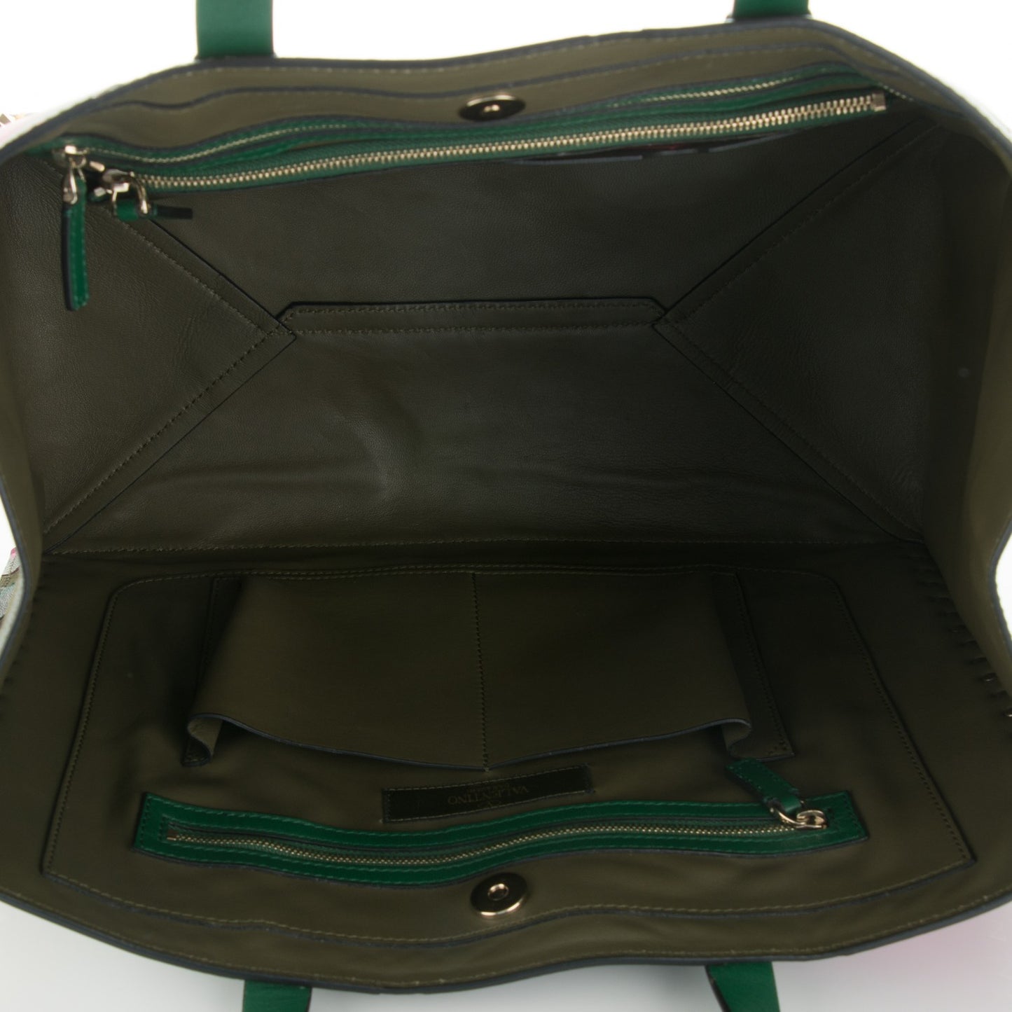 Nappa Canvas Camo Medium Rockstud Soft Tote Multicolor