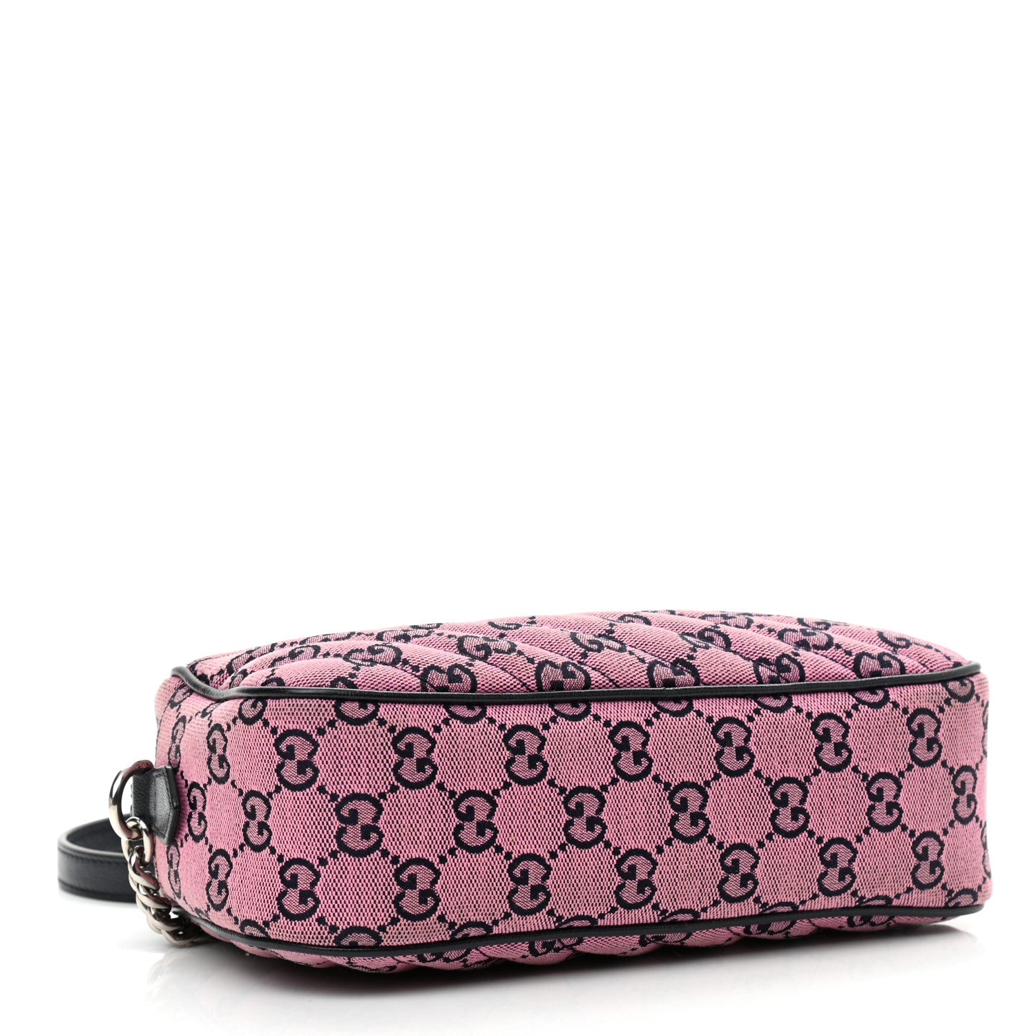 Gucci Monogram Multicolor Matelasse Diagonal Small GG Marmont Chain Shoulder Bag Pink Blue 4 of 11