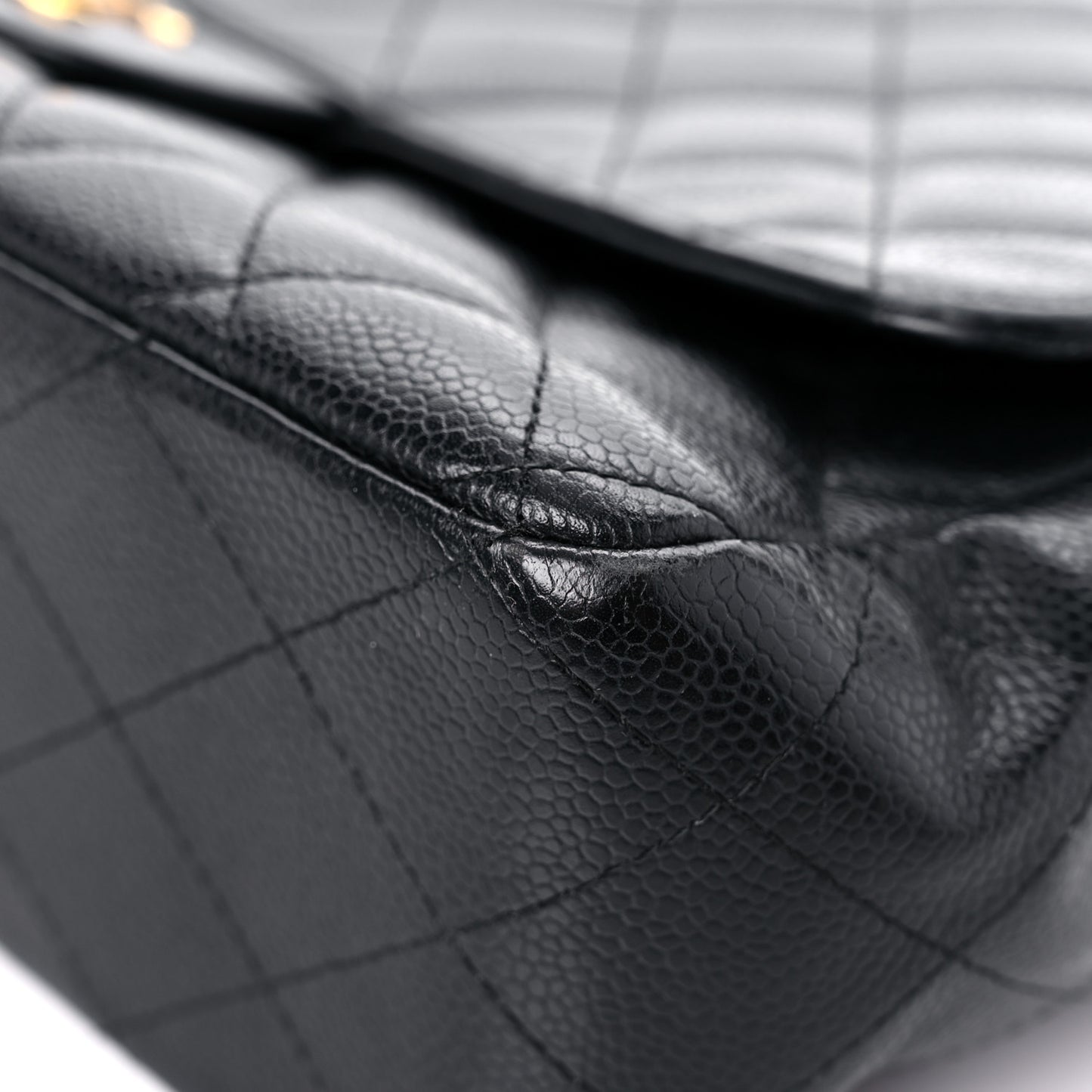 Caviar Quilted Jumbo Single Flap Black