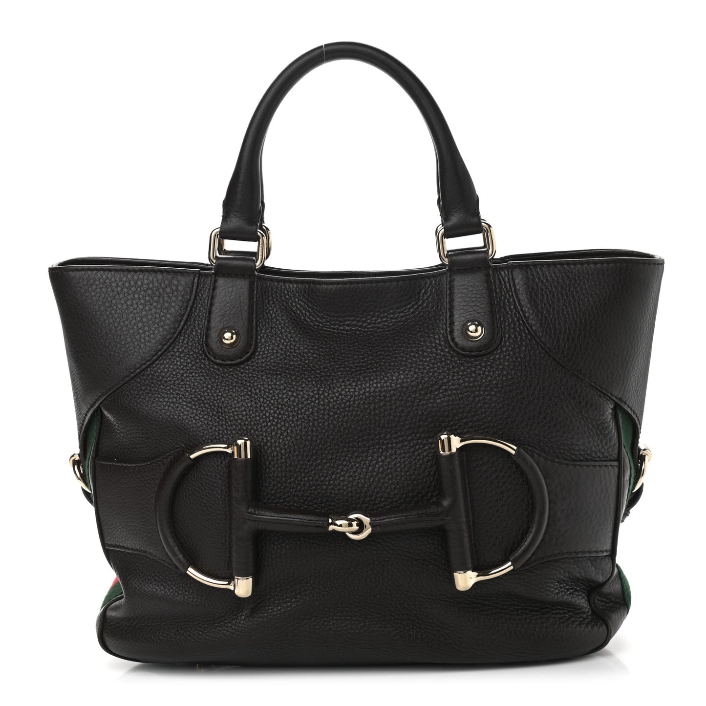 Calfskin Horsebit Web Dark Brown