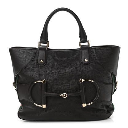 Gucci Calfskin Horsebit Web Dark Brown 1 of 12