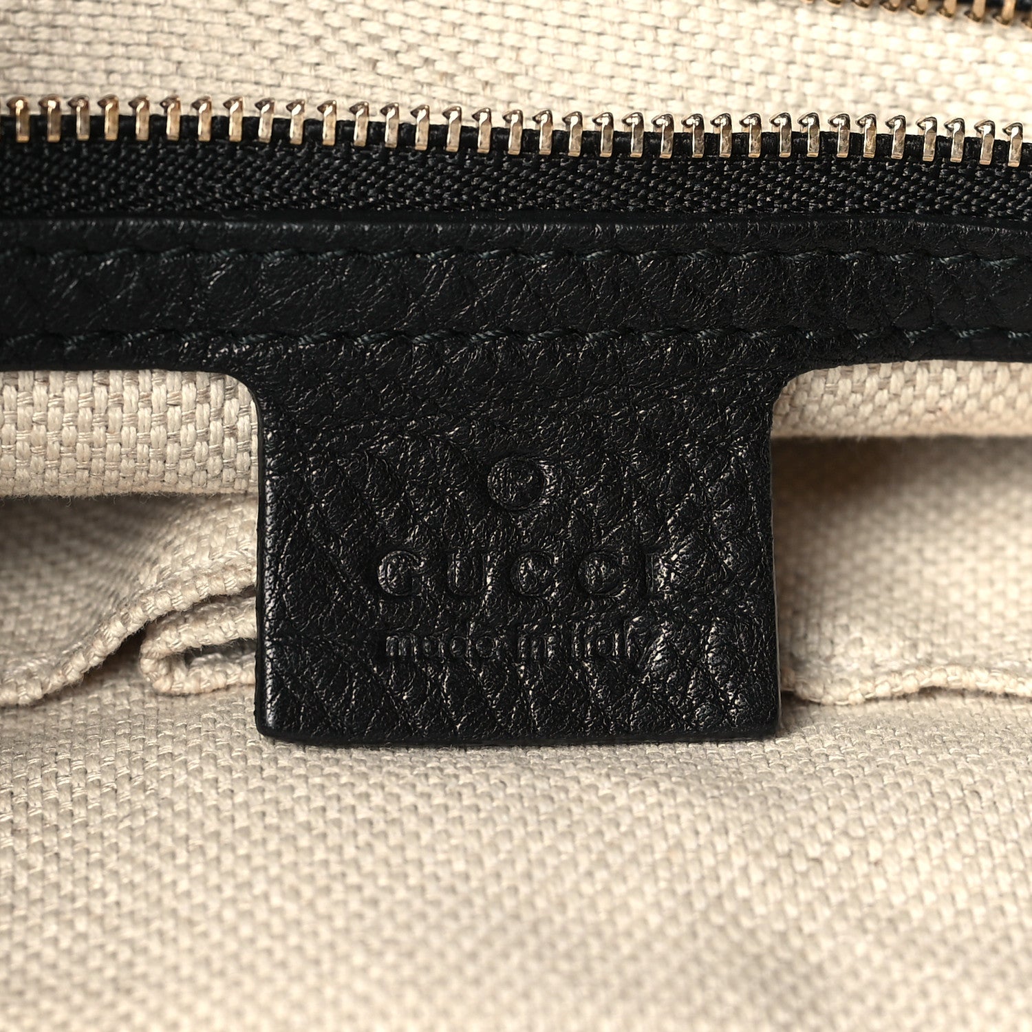 Gucci Pebbled Calfskin Medium Soho Chain Shoulder Bag Black 6 of 9