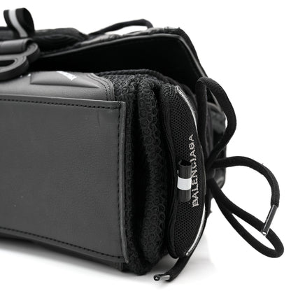 Balenciaga Faux Calfskin Fabric Small Sneakerhead Top Handle Bag Black 10 of 10