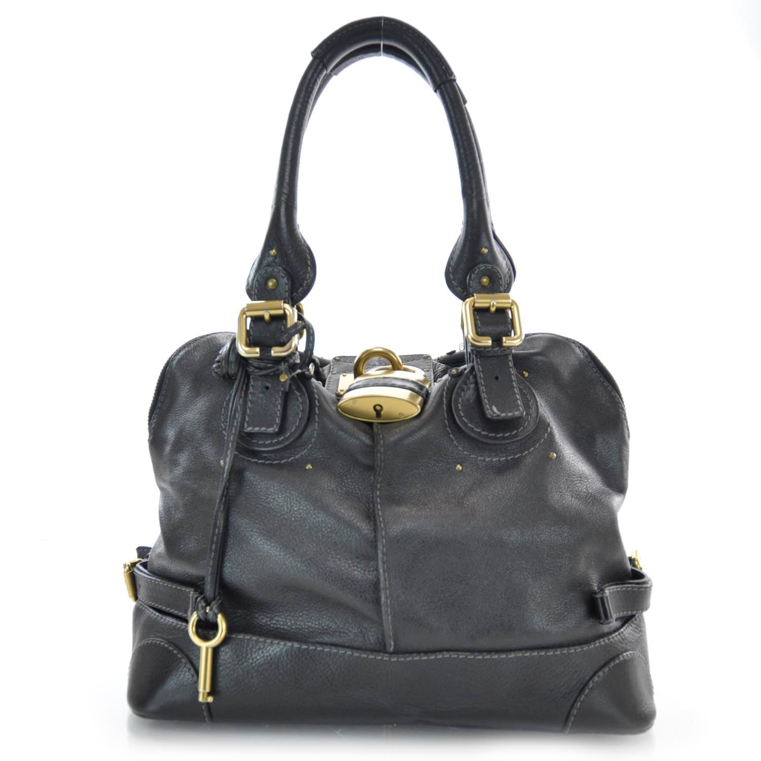 Chloe Leather Paddington Tote Black 1 of 7