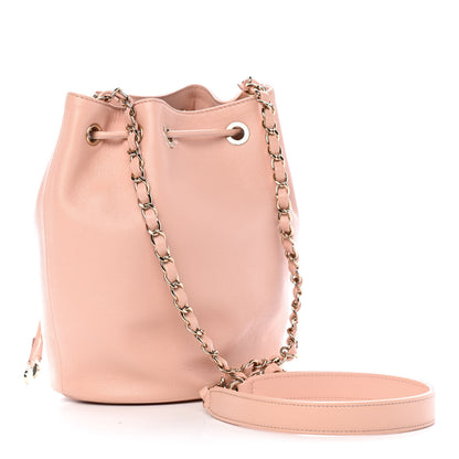 Chanel Caviar Deauville Drawstring Bucket Bag Light Pink 2 of 8