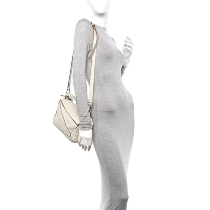 Loewe Calfskin Small Puzzle Bag Ivory 2 of 11
