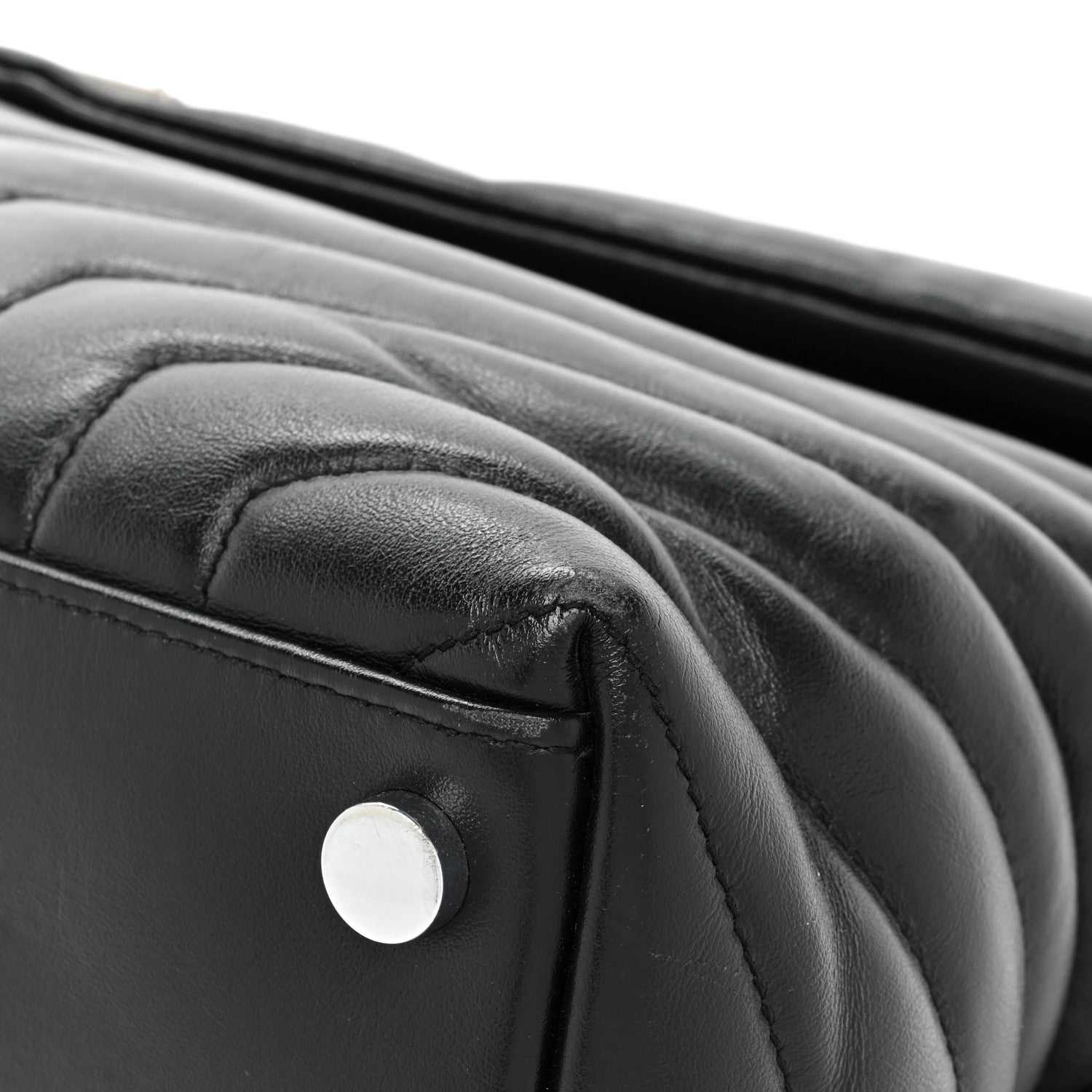 Saint Laurent Calfskin Y Quilted Monogram Large Loulou Chain Satchel Black 14 of 16